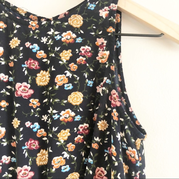 J. Crew Mercantile Floral Ruffle Hem Dress Size 00 - Picture 9 of 13